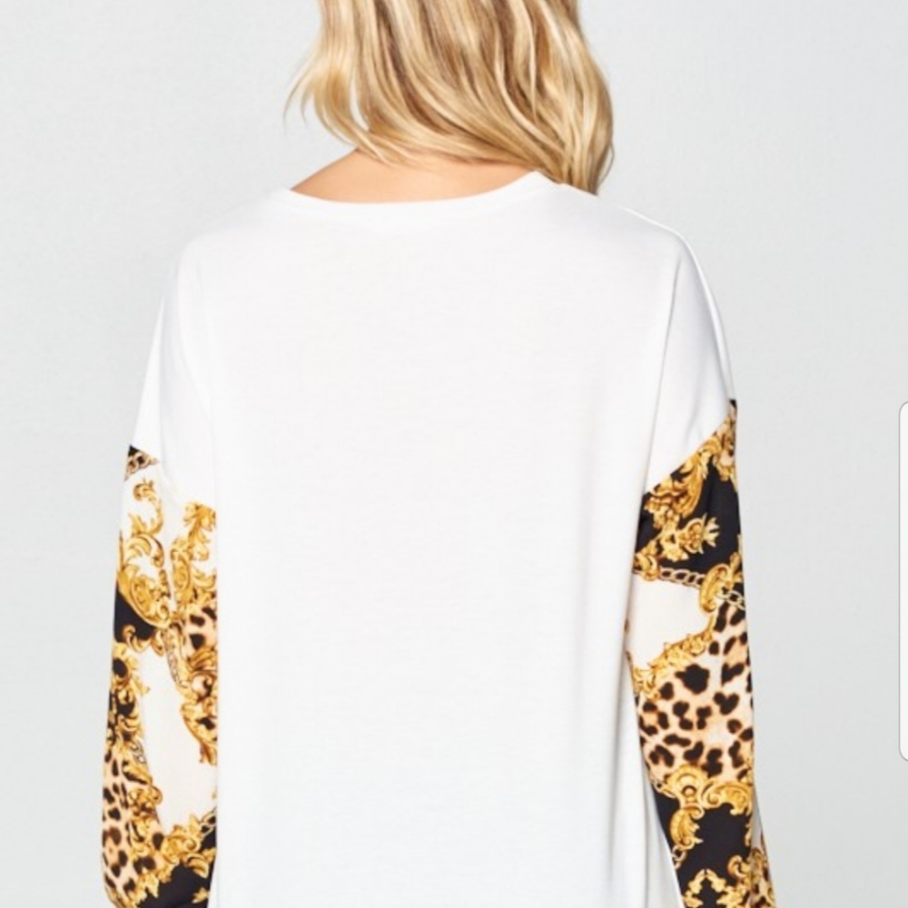 New!!  French Terry Sweatshirt NWT 🐆💛 - Picture 4 of 4